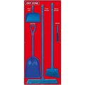 National Marker Co National Marker Dry Zone Shadow Board Combo Kit, Red/Blue, 68 X 30, Pro Series Acrylic - SBK127FG SBK127FG